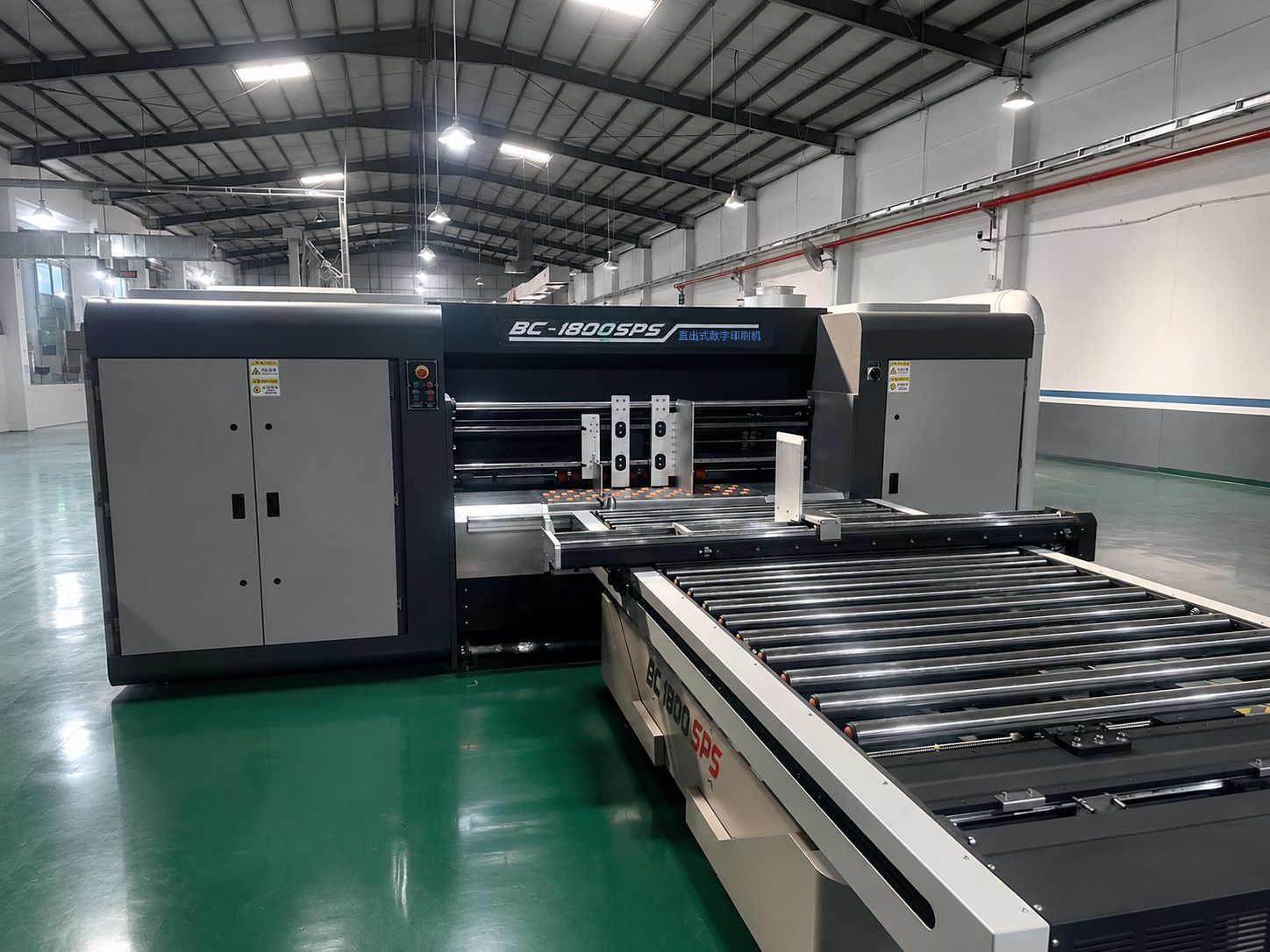 TYCHEN single-pass digital printer in a production environment