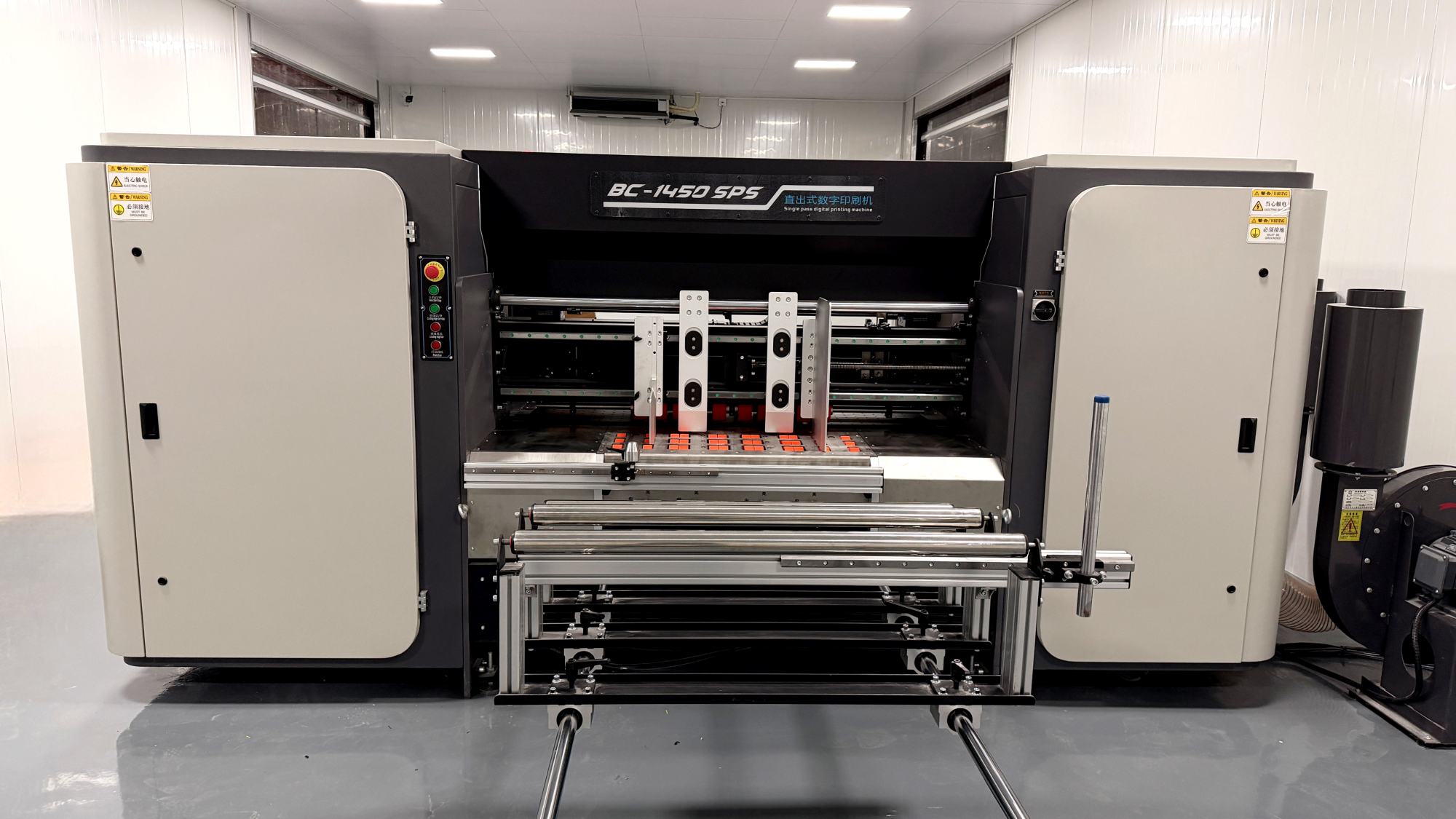 TYCHEN 1450 single-pass digital printing system in a production space